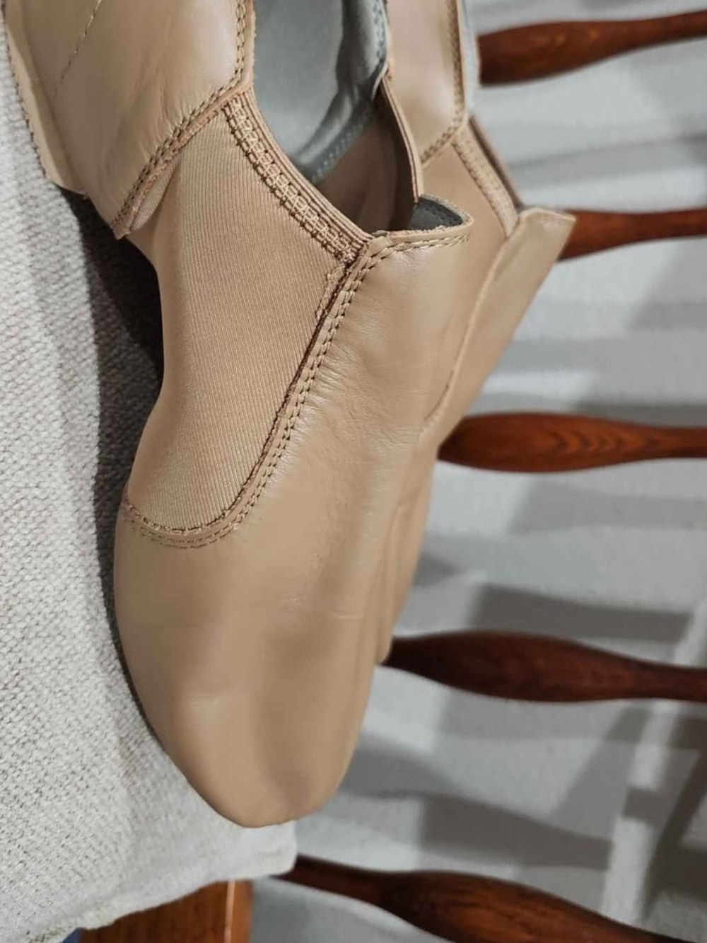 Jazz Slip-On Dance Shoes in Beige